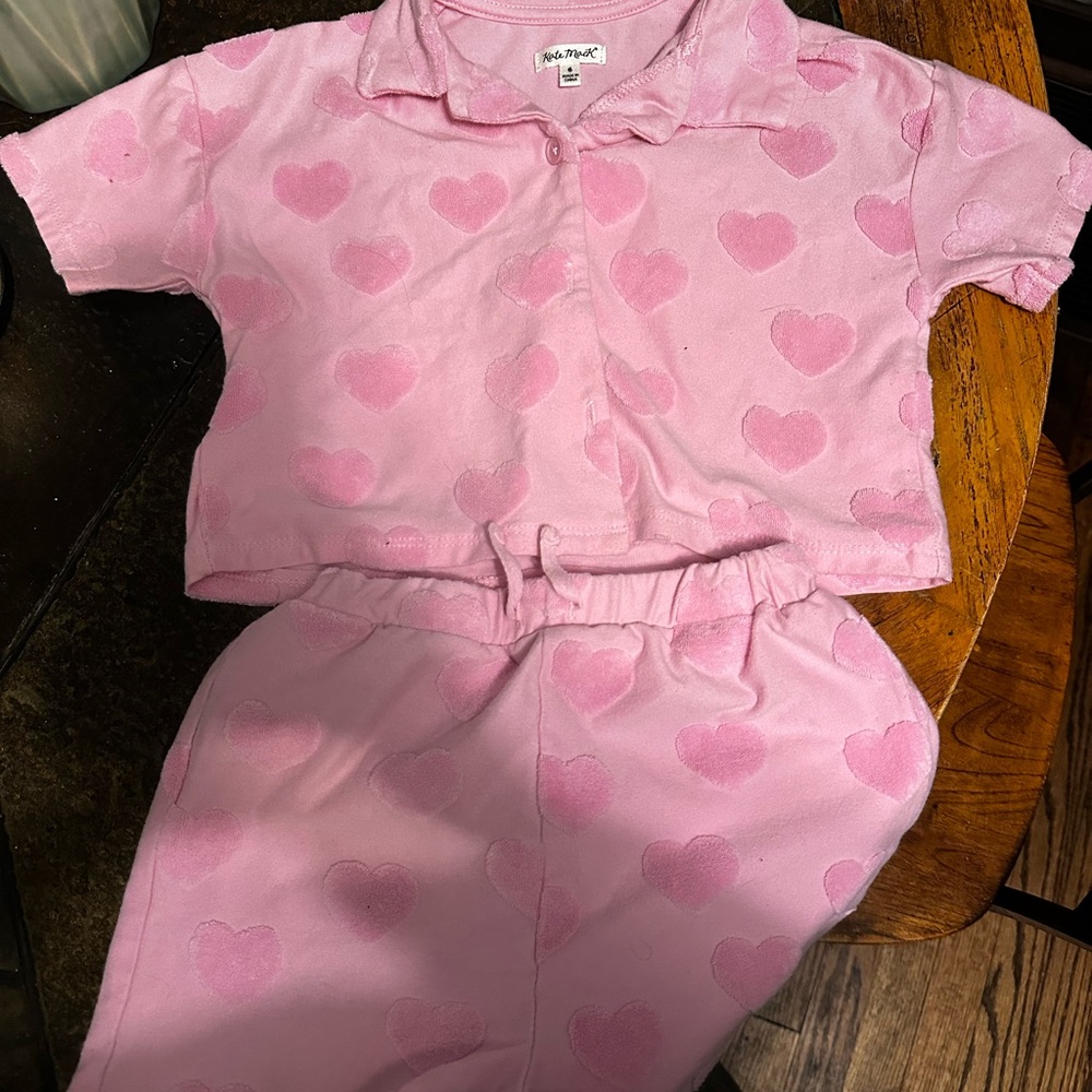 Kate Mack Pink Heart Pajama Set